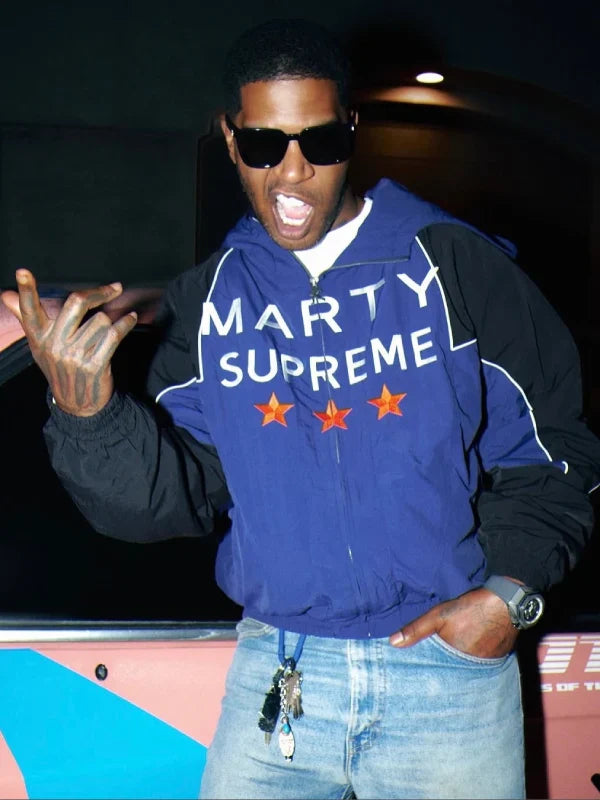 marty supreme zip-up hoodie