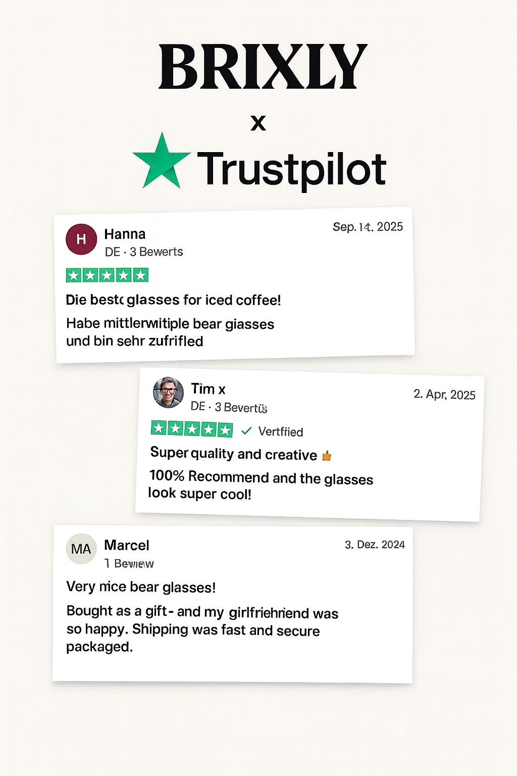 Bearista™ Teddy Bär Glas Cup (600ml)